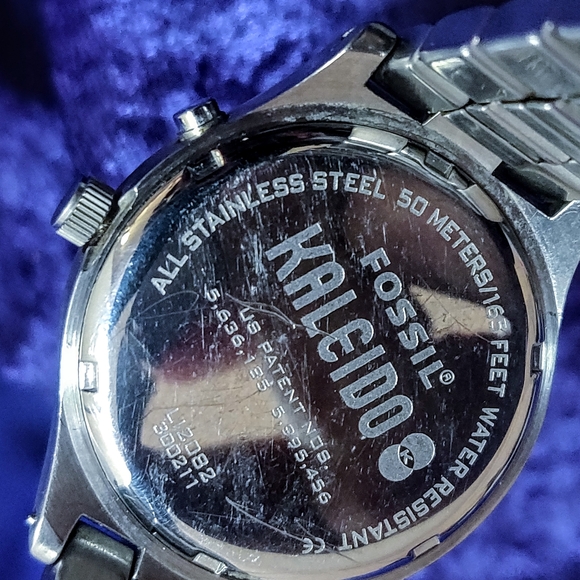 Fossil Vintage Dual Time Kaleido NCAA Buckeye Ohio State Men's Watch - Picture 4 of 8